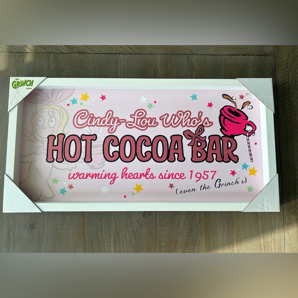 Cindy-Lou Who's Hot Cocoa Bar Wood Wall Decor
